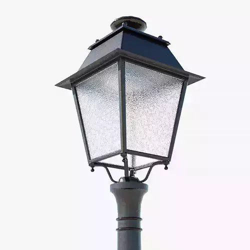 Paris street light Low-poly 3D model