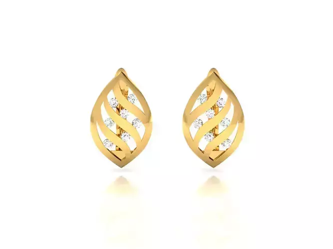 Earrings-506 gold - plated ring