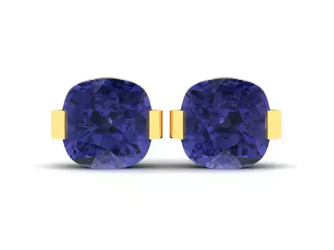 Earrings-4354 pair of sapphire earrings gold