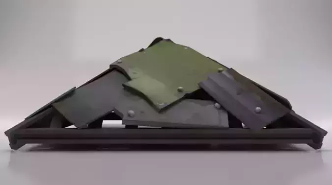 Metal Roof  Low-poly 3D model
