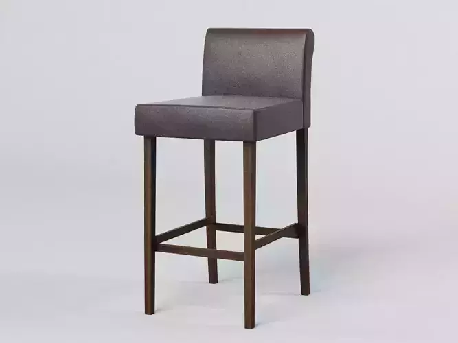 Brown Leather Stool