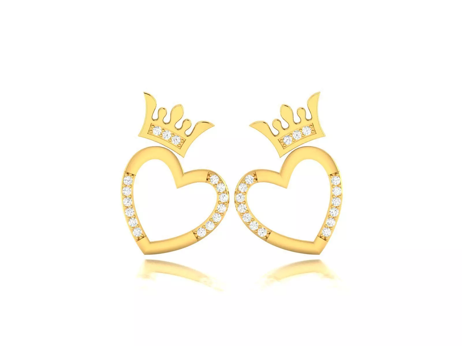 Earrings-3605 gold ring with diamonds 3D print model_0