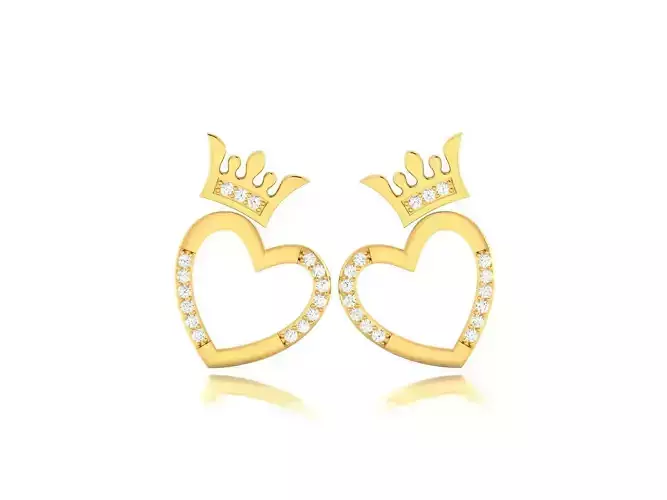 Earrings-3605 gold ring with diamonds 3D print model