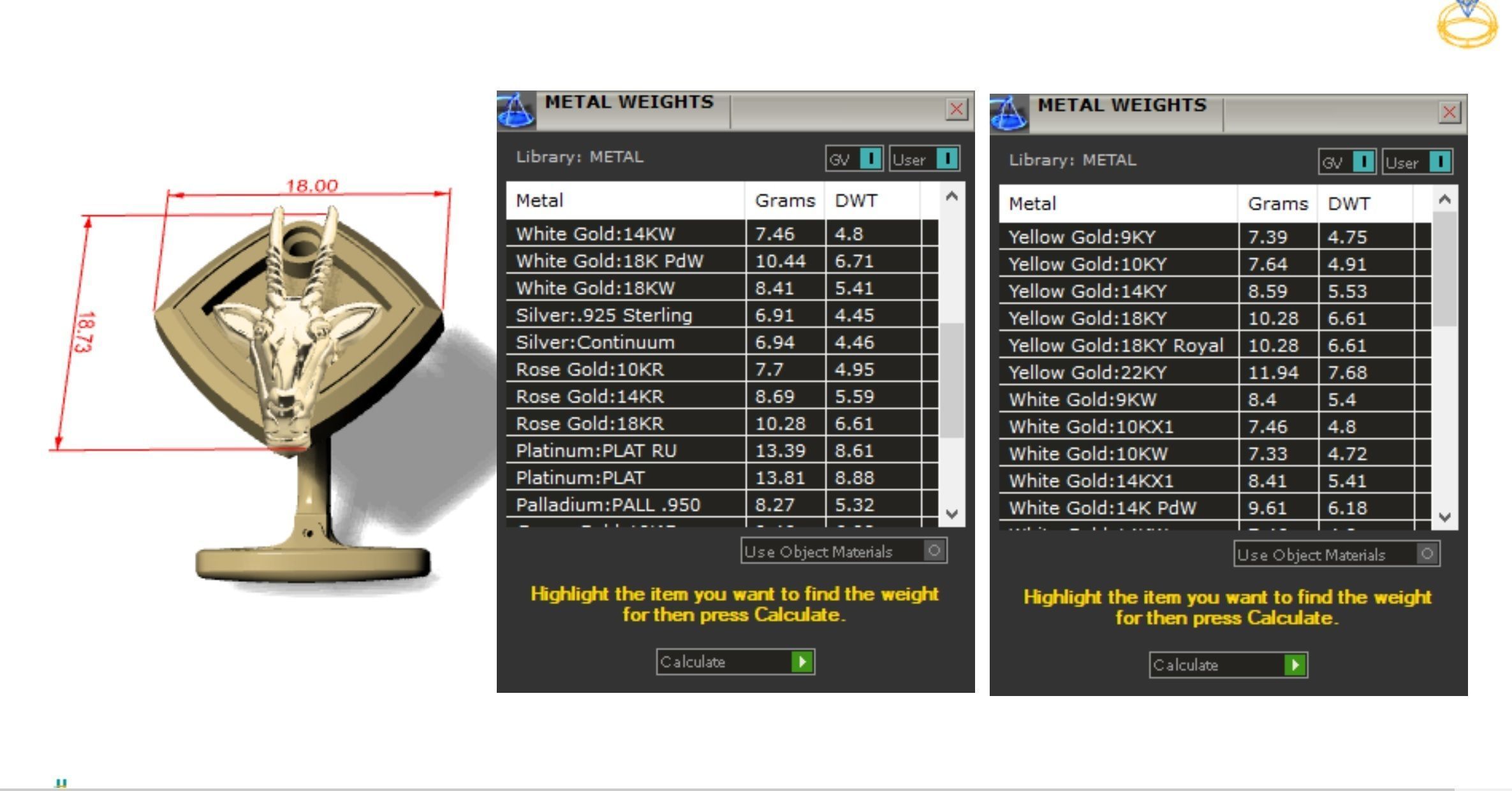 Creative Cufflinks Oryx  3D print model_7