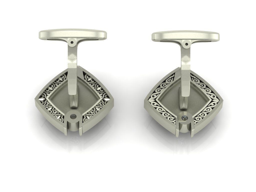 Creative Cufflinks Oryx  3D print model_1