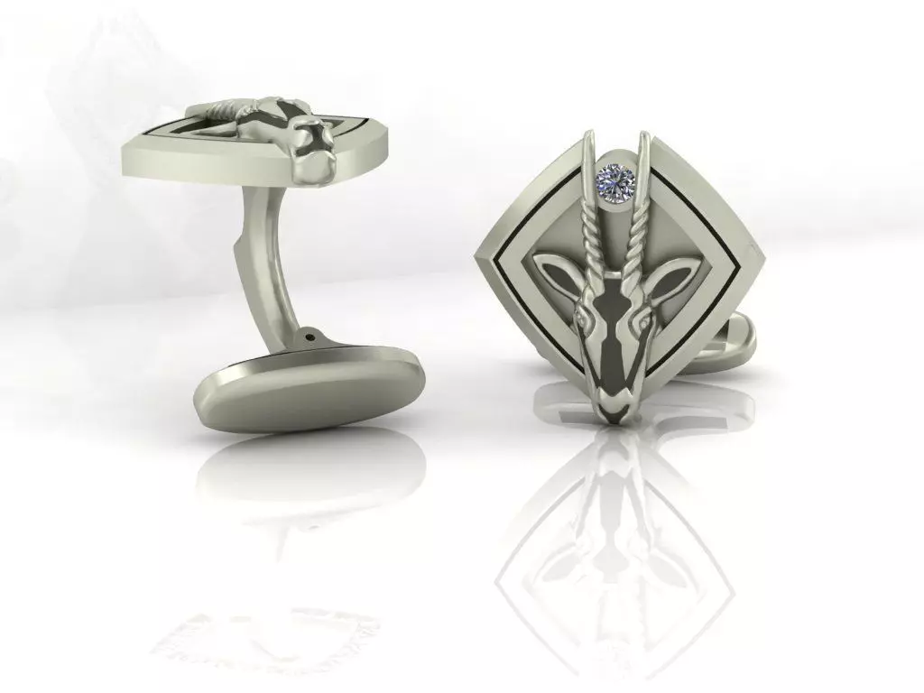 Creative Cufflinks Oryx  3D print model_0