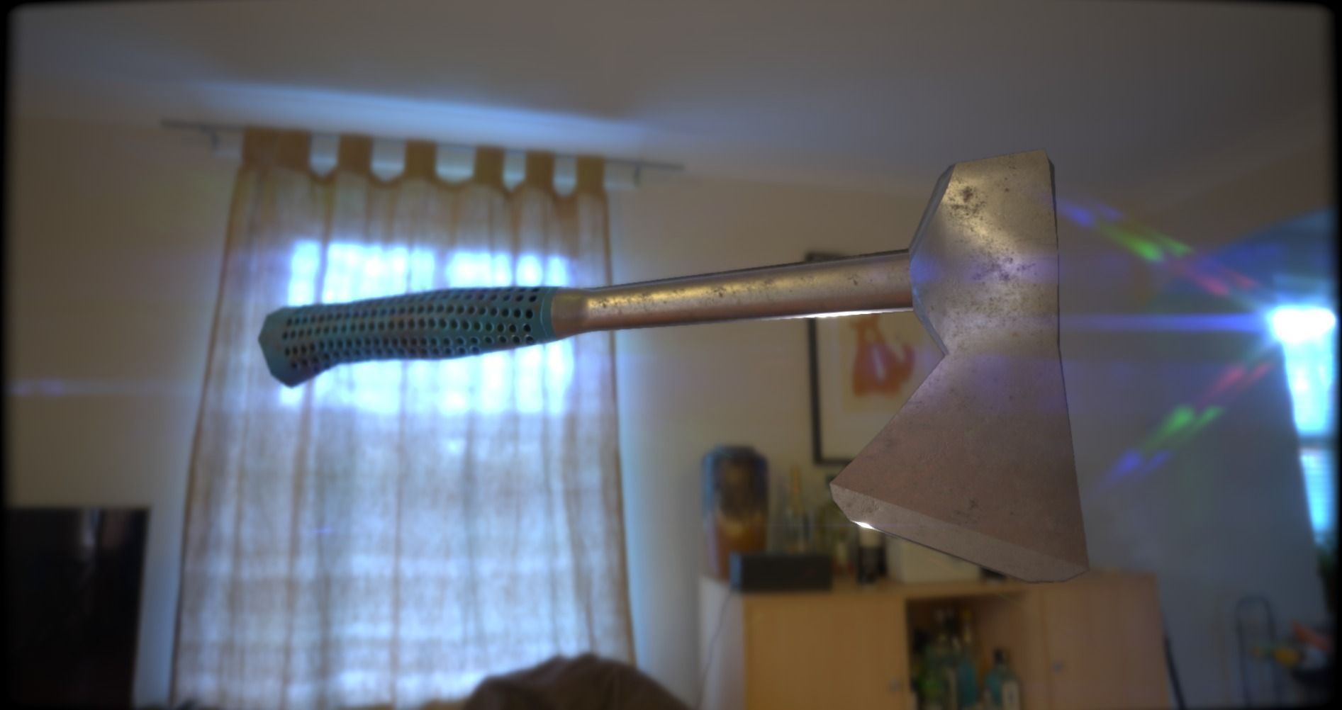 Hatchet axe  Low-poly 3D model_1