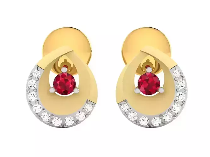 Earrings-9276 diamond earring gold