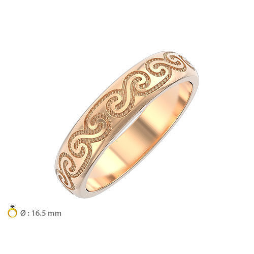 N156 Celtik Spiral wedding ring 3D print model