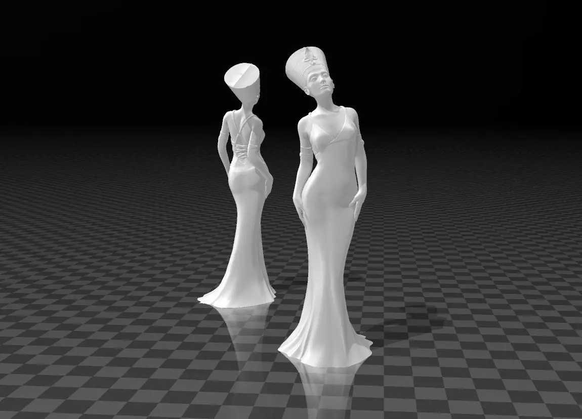 Ancient Egyptian Queen Nefertiti 3D print model_0