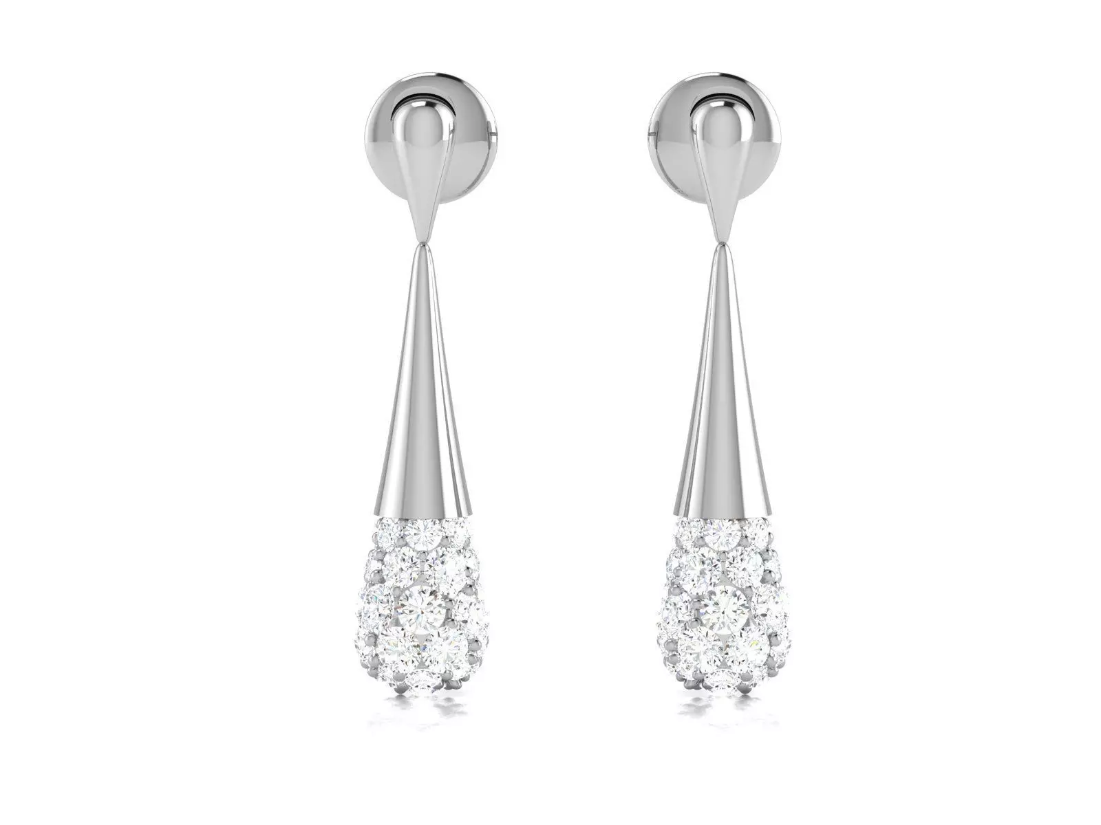 Earrings-802 diamond drop earring 3D print model_0