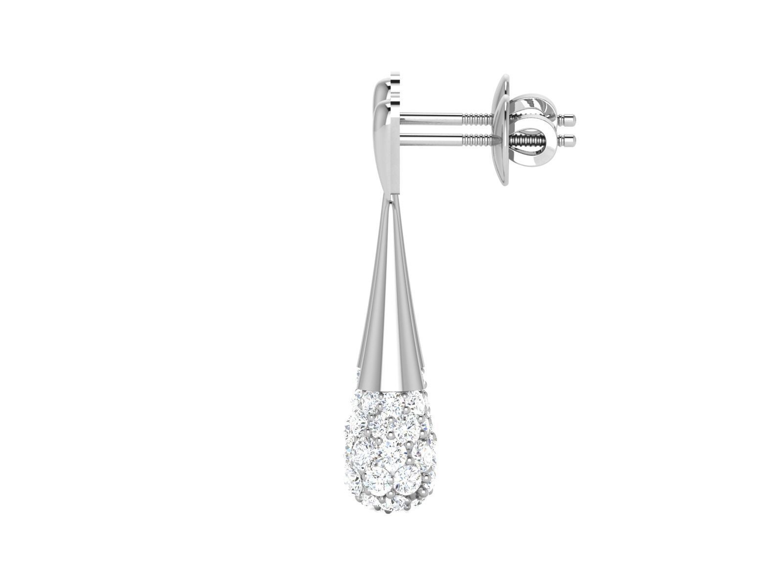 Earrings-802 diamond drop earring 3D print model_4