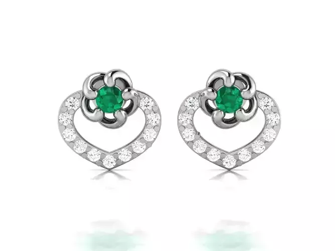 Earrings-798 emerald and diamond earrings