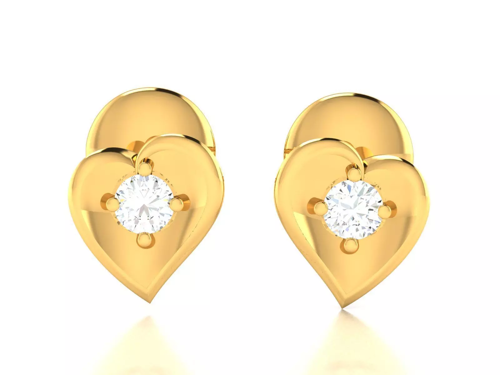Earrings-541 gold plated stud earring 3D print model_0