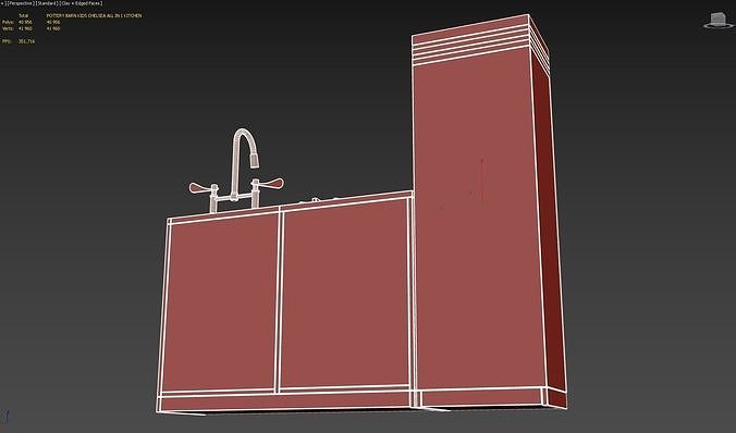 POTTERY BARN KIDS CHELSEA ALL IN 1 KITCHEN 3D model 7
