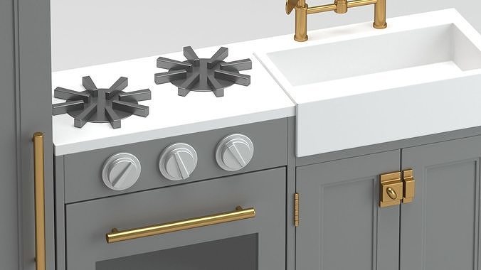 POTTERY BARN KIDS CHELSEA ALL IN 1 KITCHEN 3D model 5