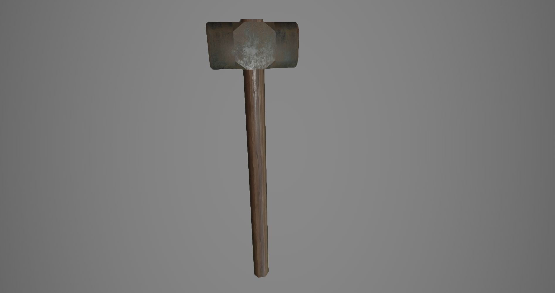 Sledge hammer Low-poly 3D model_0