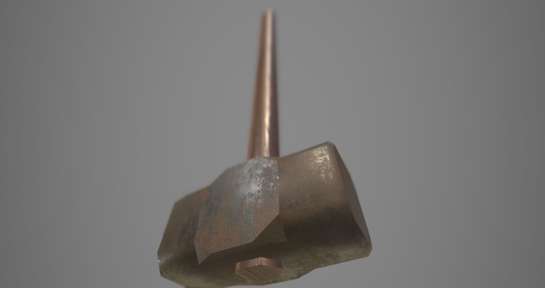 Sledge hammer Low-poly 3D model_1