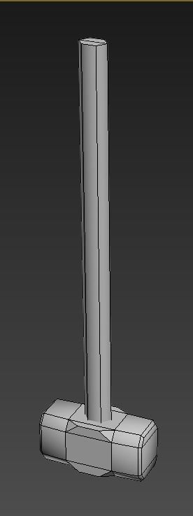 Sledge hammer Low-poly 3D model_4