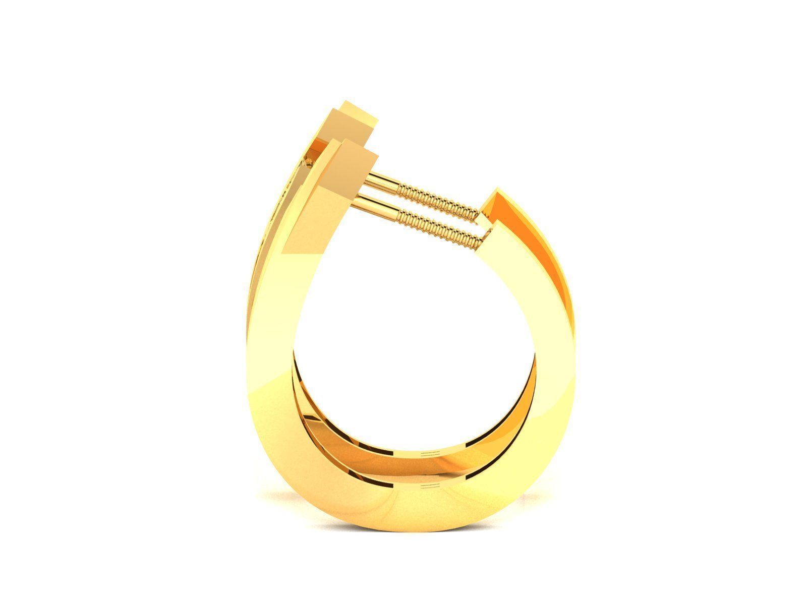 Earrings-1457 gold ring 3D print model_5