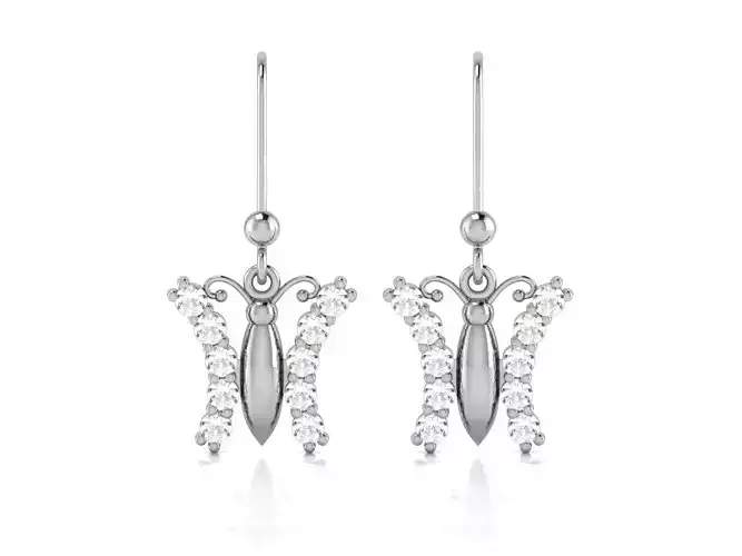Earrings-1142 sterling silver dangle earrings 3D print model