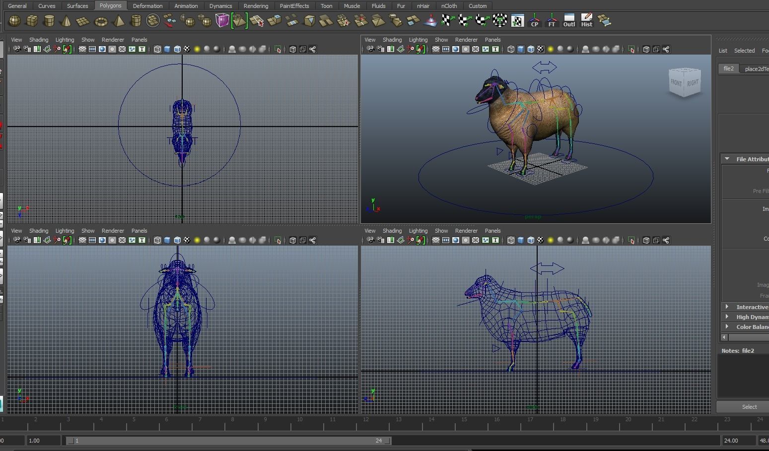 3D Sheep Rigged low poly  Low-poly 3D model_15