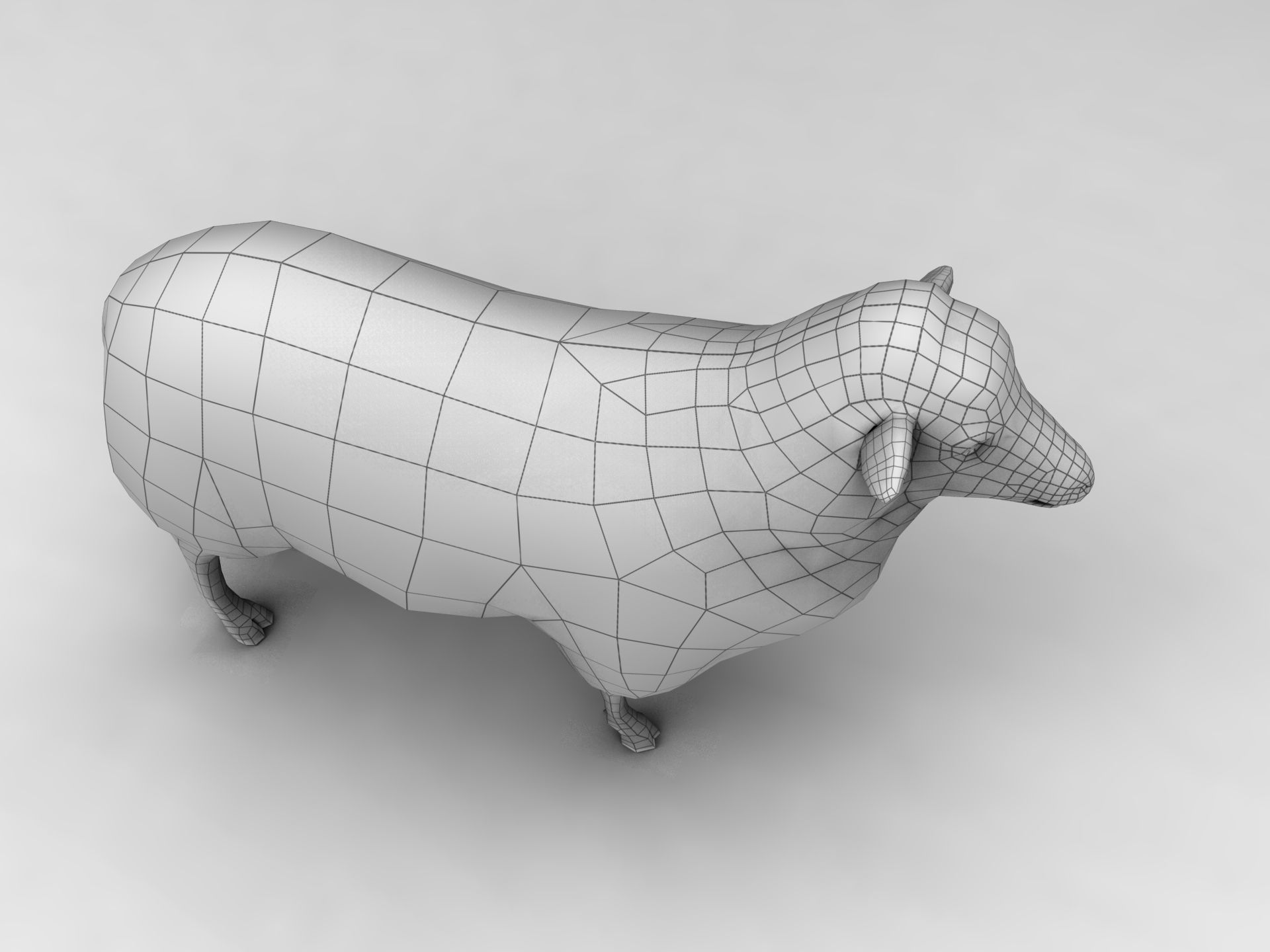 3D Sheep Rigged low poly  Low-poly 3D model_16