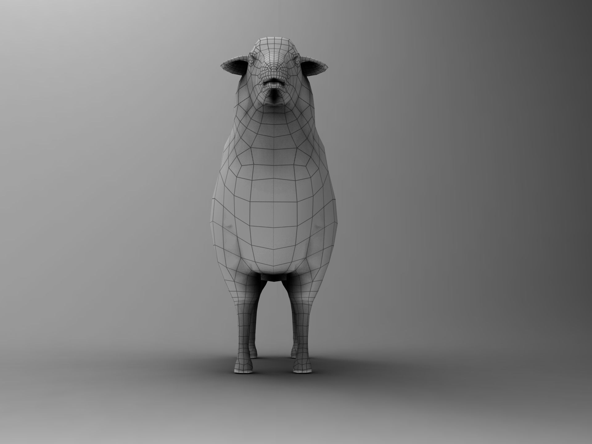 3D Sheep Rigged low poly  Low-poly 3D model_13