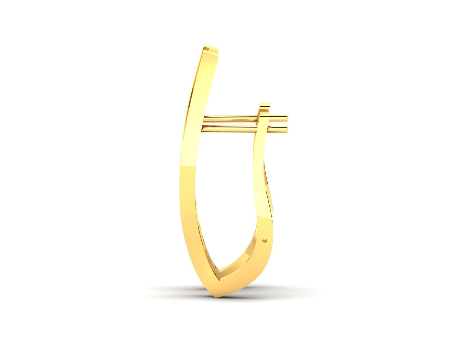 Earrings-1048 gold plated earring 3D print model_9