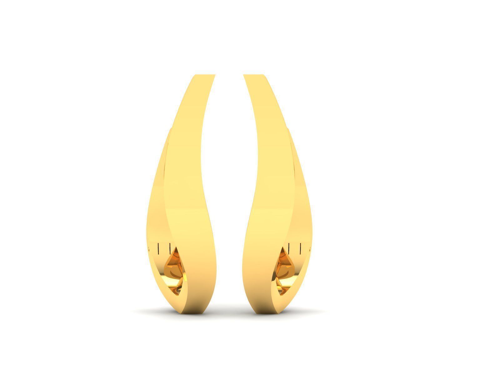 Earrings-1048 gold plated earring 3D print model_5