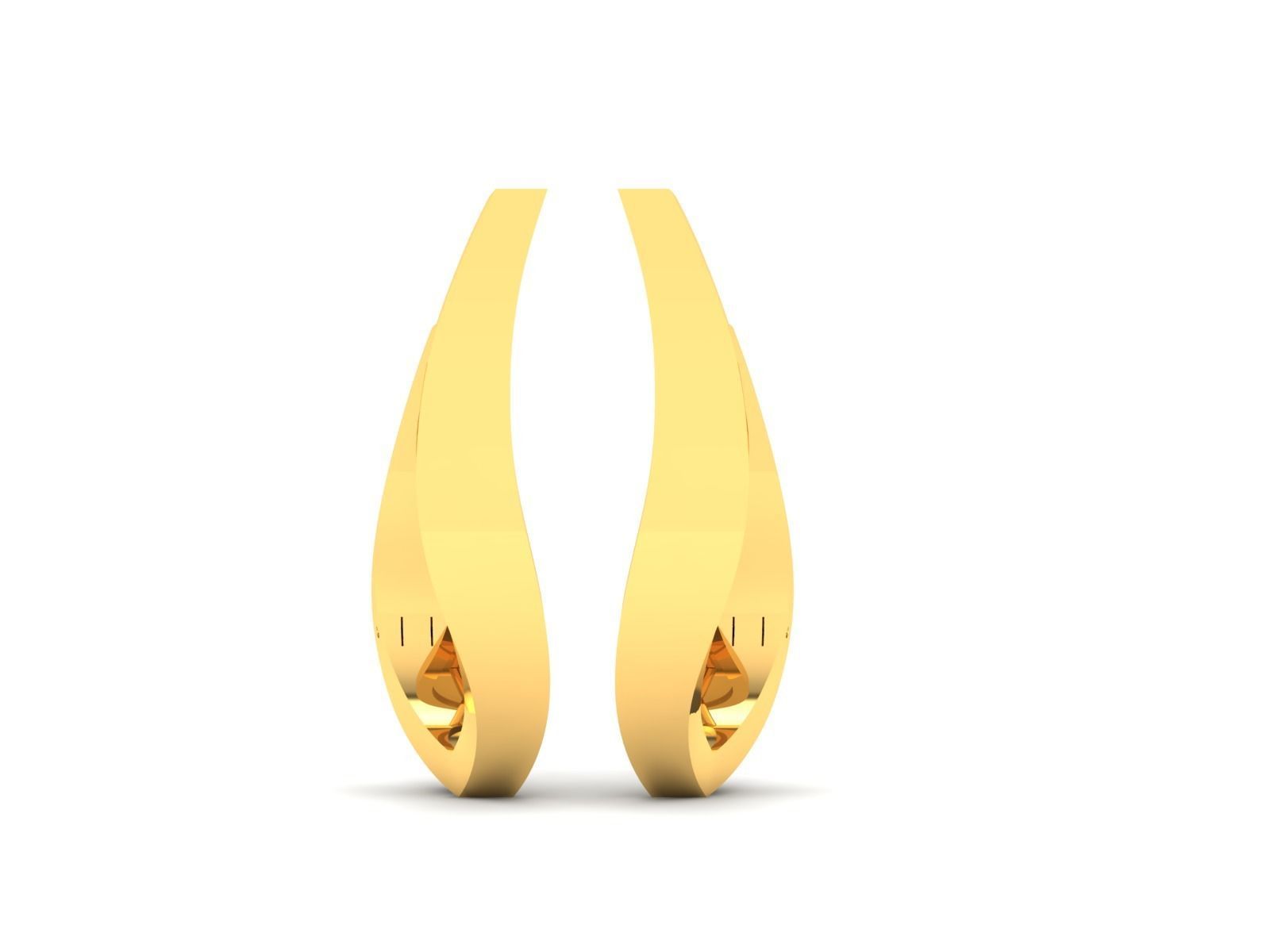 Earrings-1048 gold plated earring 3D print model_6