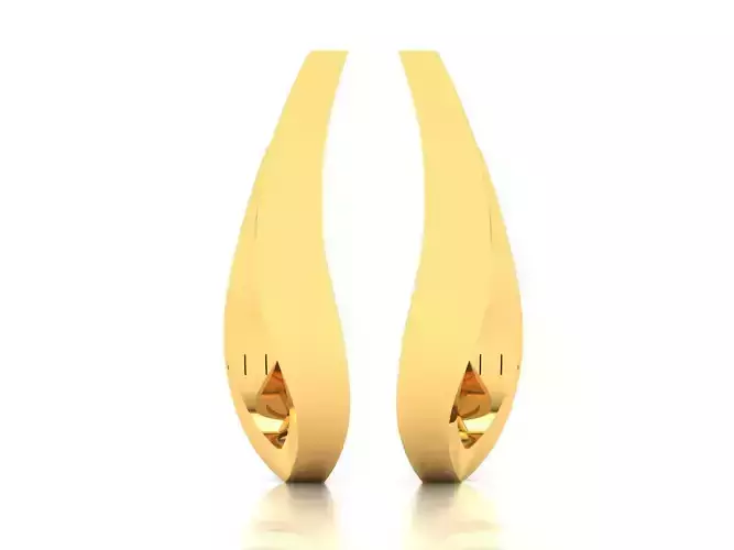 Earrings-1048 gold plated earring 3D print model
