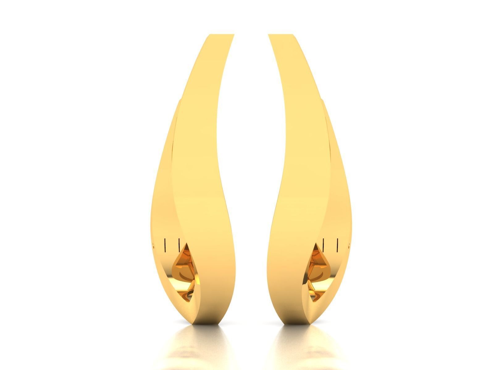 Earrings-1048 gold plated earring 3D print model_2
