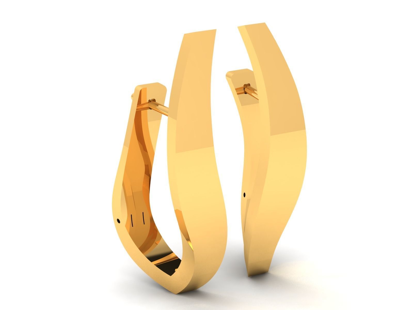 Earrings-1048 gold plated earring 3D print model_1