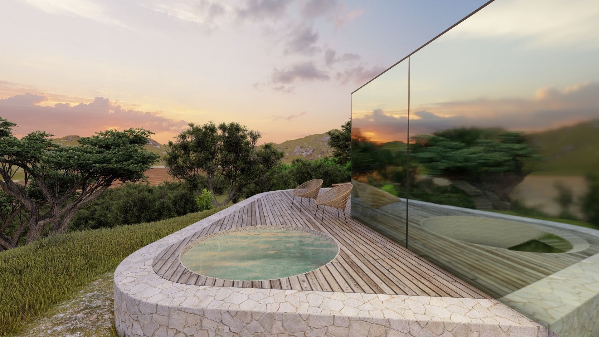 modern mobile home tiny house vacation house on 40m2 Alekseja 40 Low-poly 3D model_19