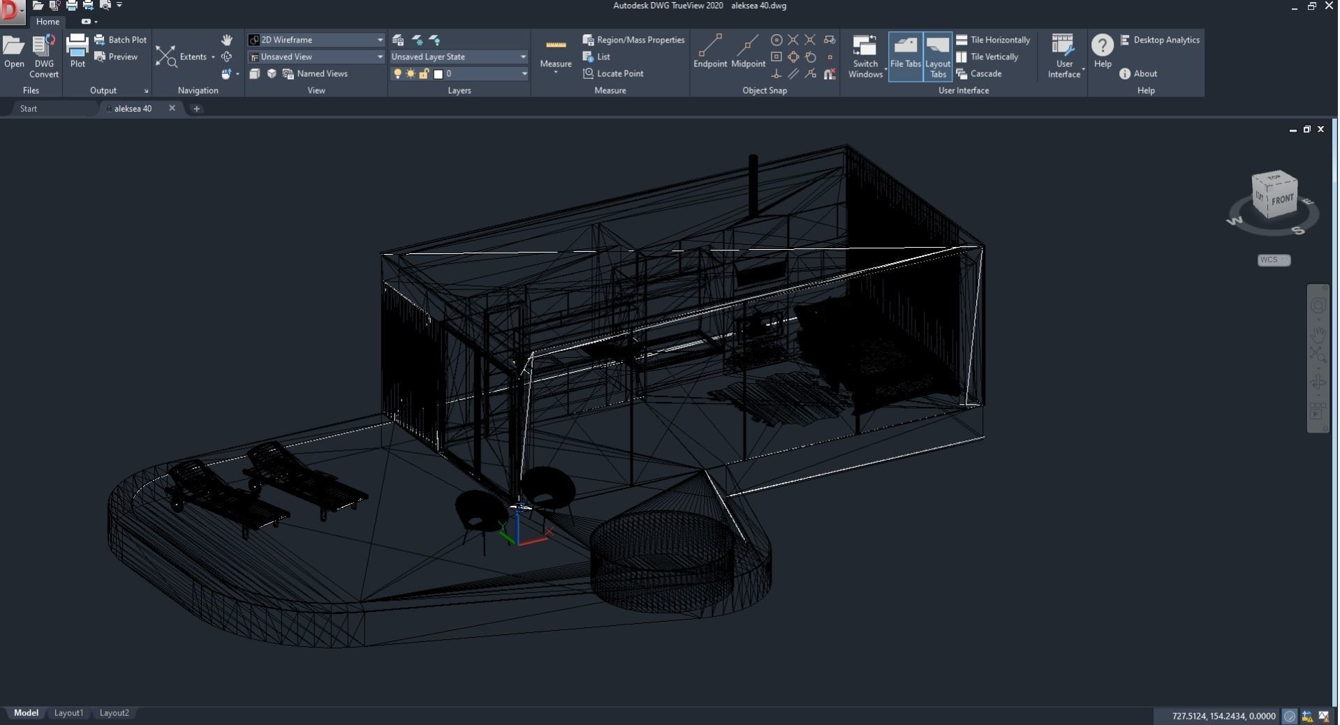modern mobile home tiny house vacation house on 40m2 Alekseja 40 Low-poly 3D model_17
