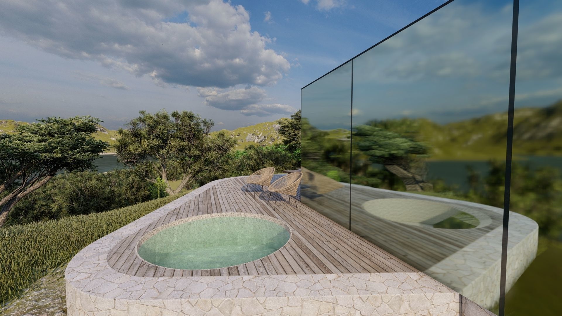 modern mobile home tiny house vacation house on 40m2 Alekseja 40 Low-poly 3D model_21