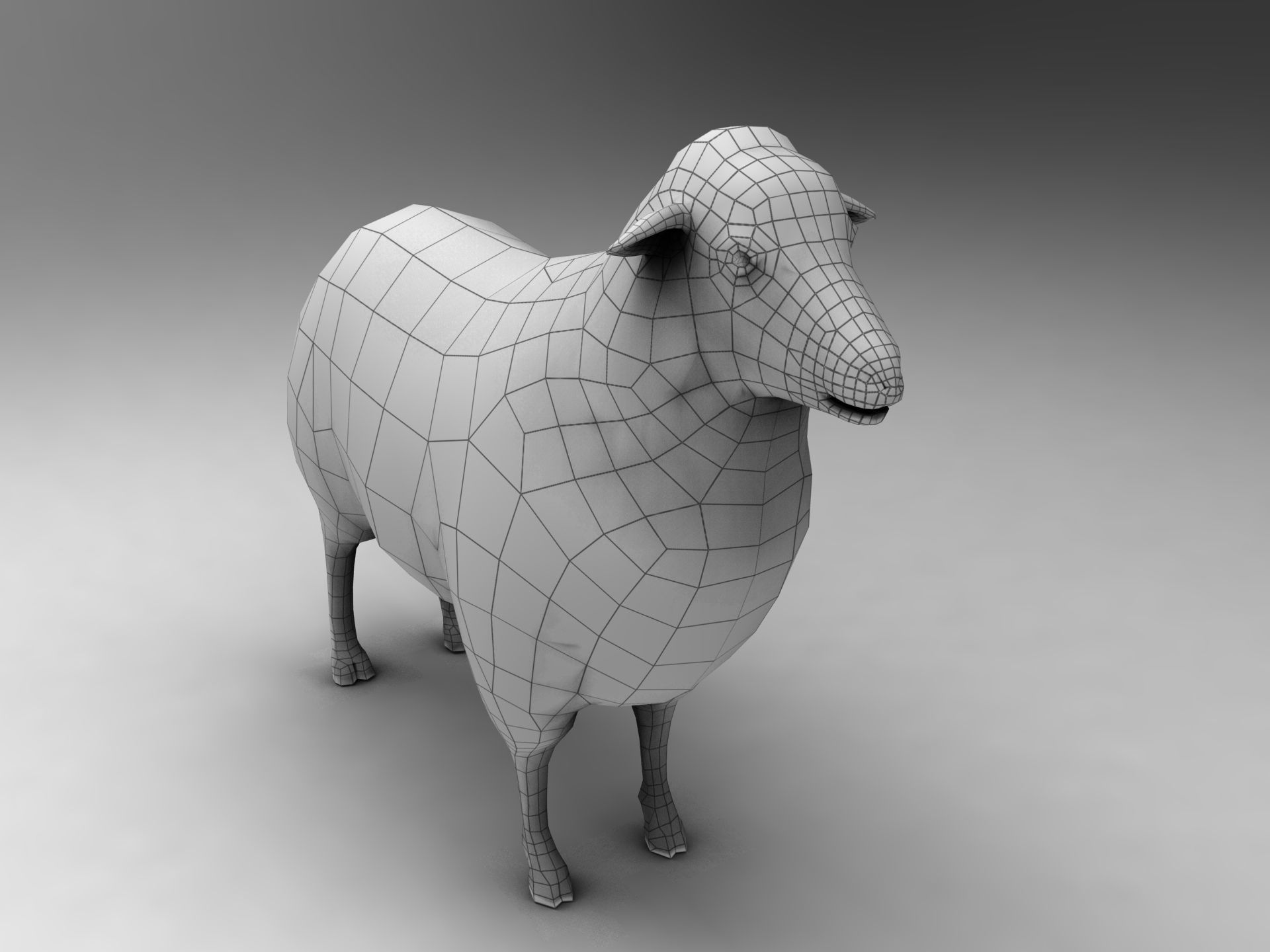 Low poly 3D Sheep Rigged Low-poly 3D model_20