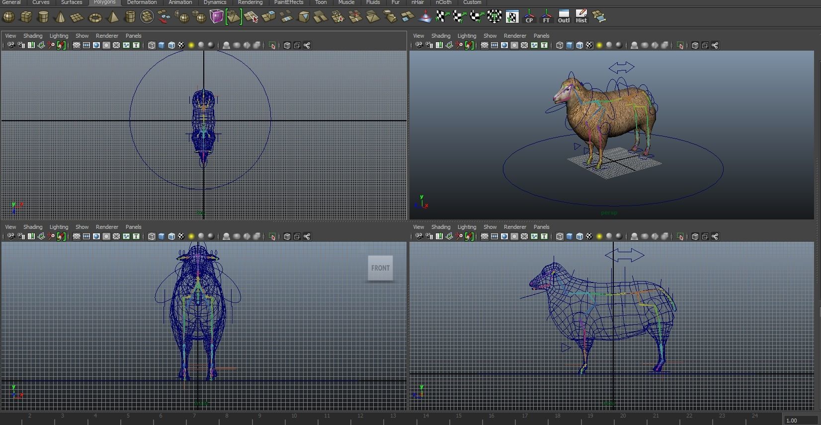Low poly 3D Sheep Rigged Low-poly 3D model_14