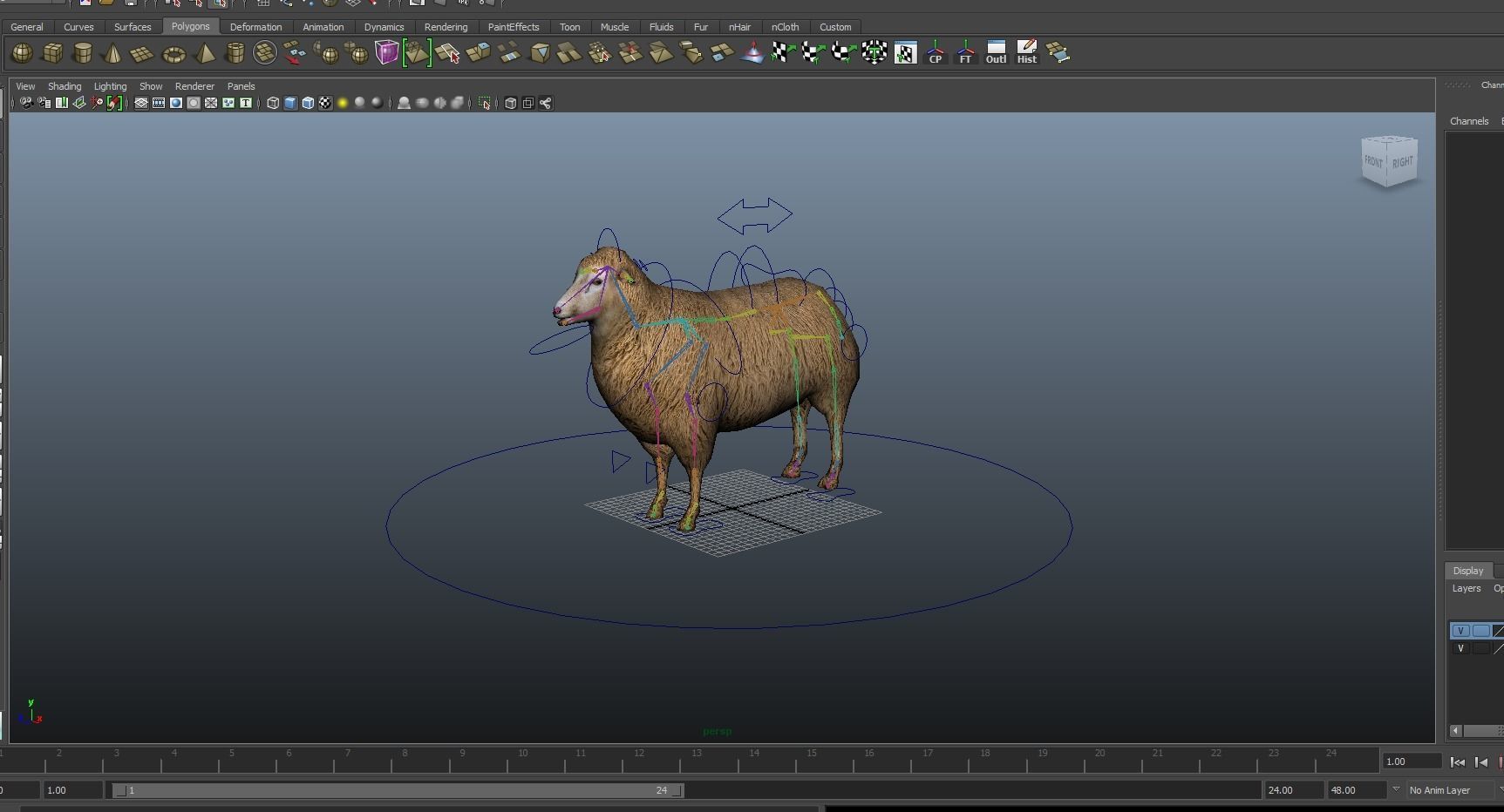 Low poly 3D Sheep Rigged Low-poly 3D model_12