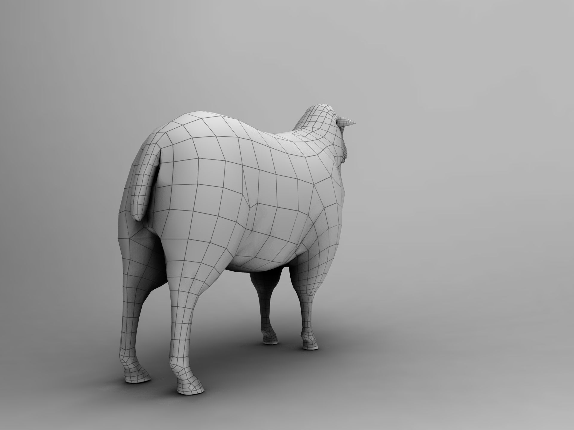 Low poly 3D Sheep Rigged Low-poly 3D model_24