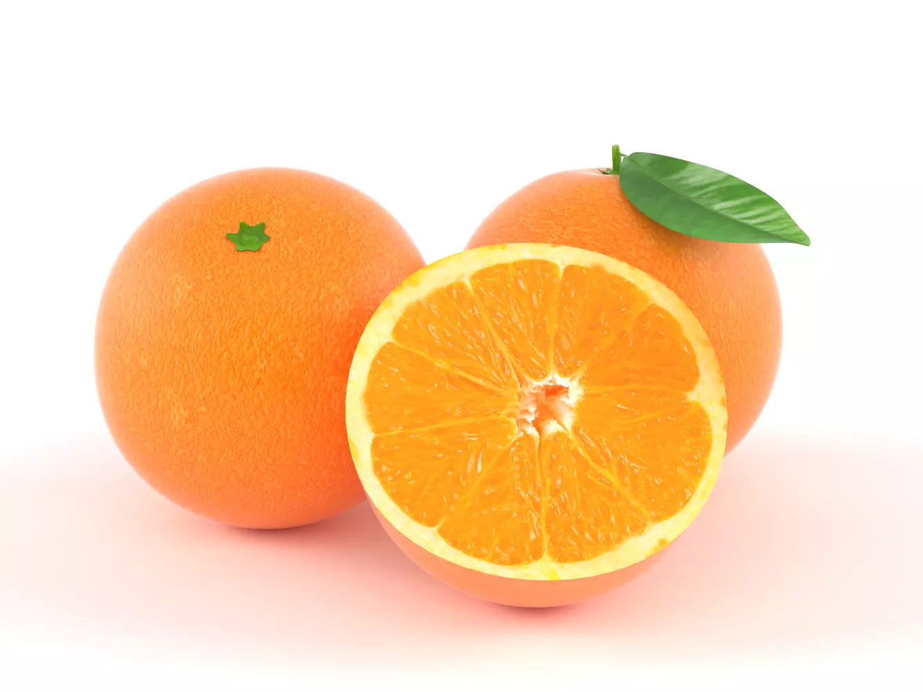 Orange Fruit 3D model_0