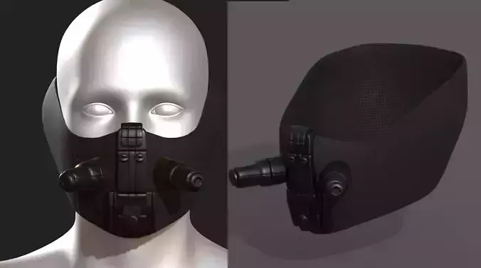 Gas mask respirator scifi futuristic 