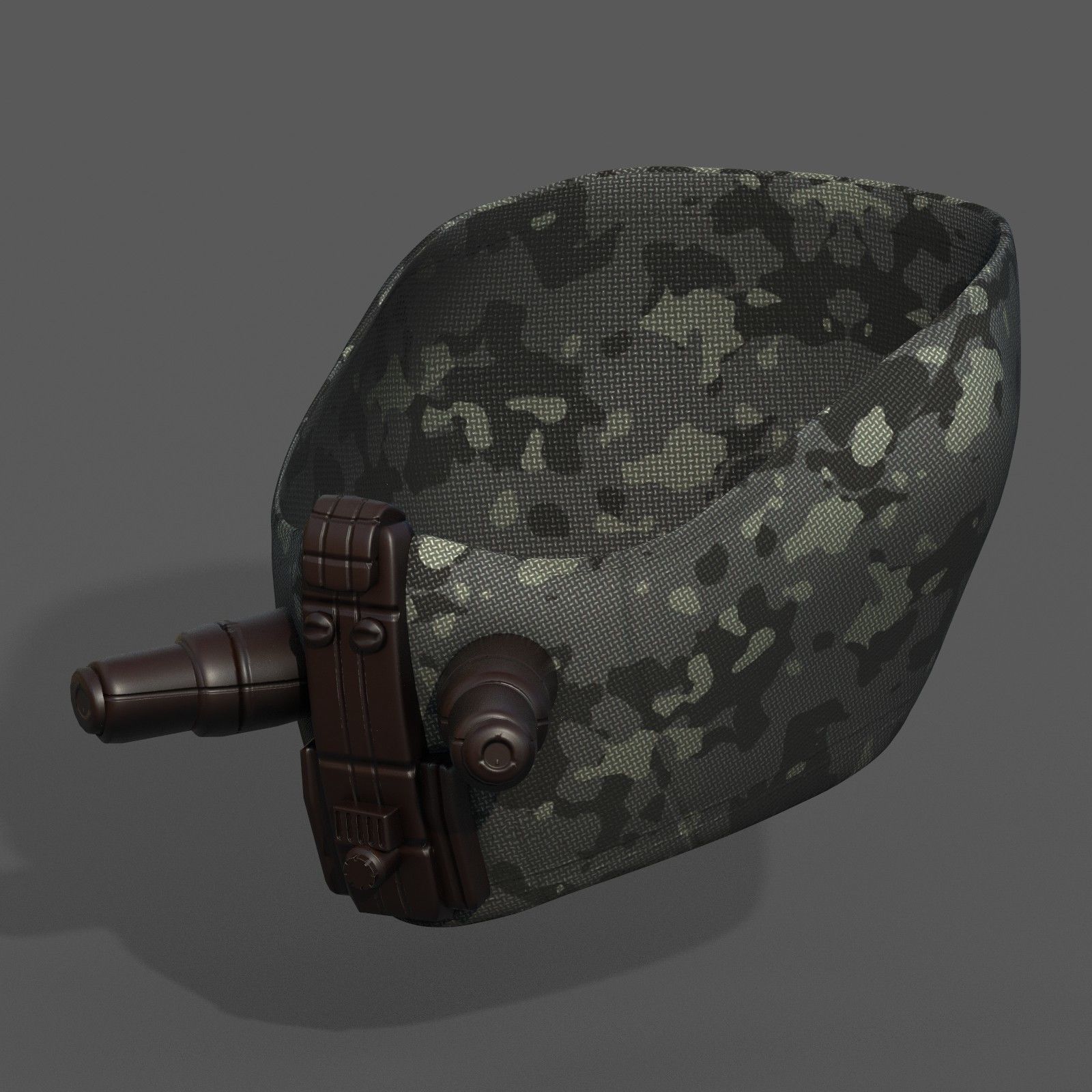 Gas mask respirator scifi futuristic 3d Low-poly 3D model_9