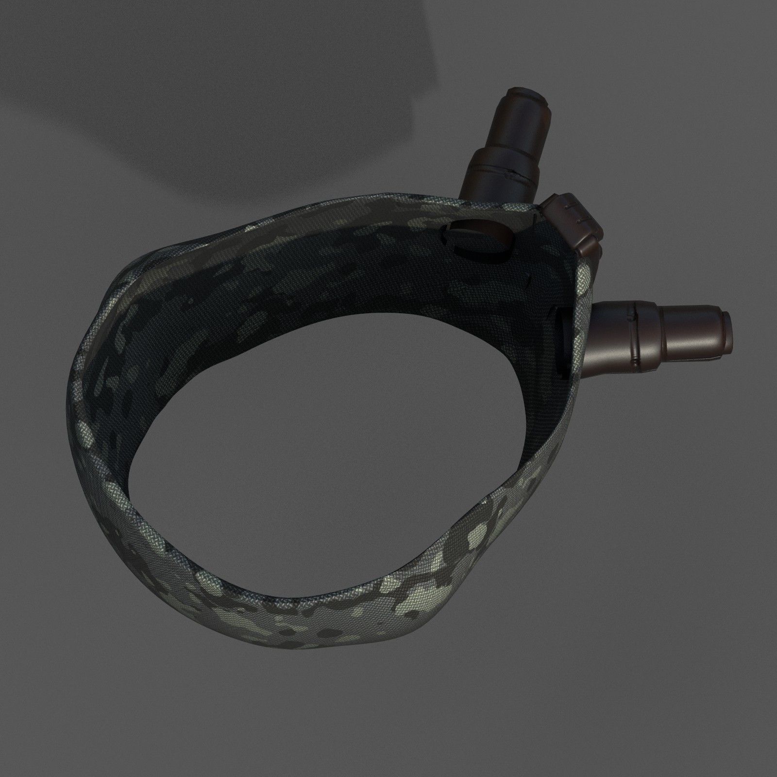 Gas mask respirator scifi futuristic 3d Low-poly 3D model_3