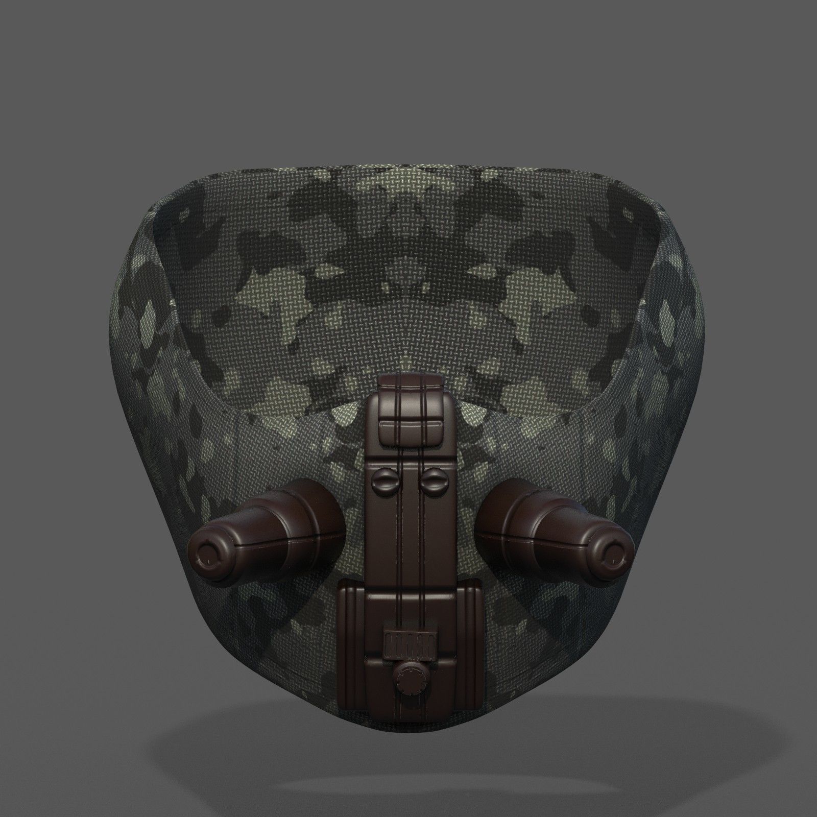 Gas mask respirator scifi futuristic 3d Low-poly 3D model_7