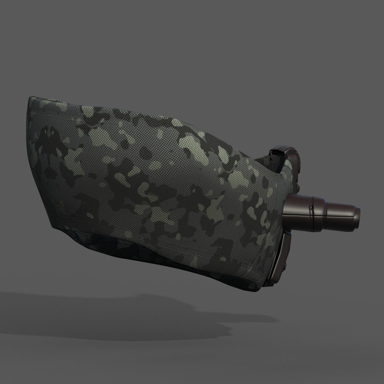 Gas mask respirator scifi futuristic 3d Low-poly 3D model_4