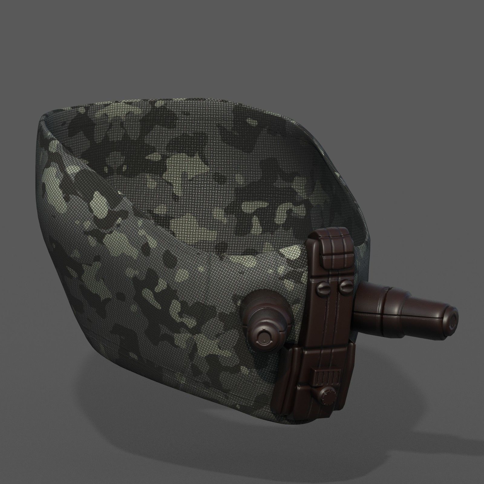 Gas mask respirator scifi futuristic 3d Low-poly 3D model_8