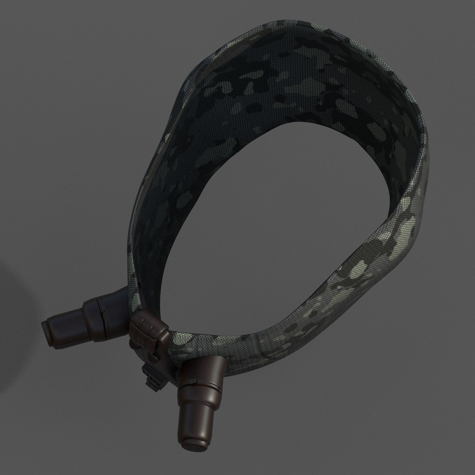 Gas mask respirator scifi futuristic 3d Low-poly 3D model_6