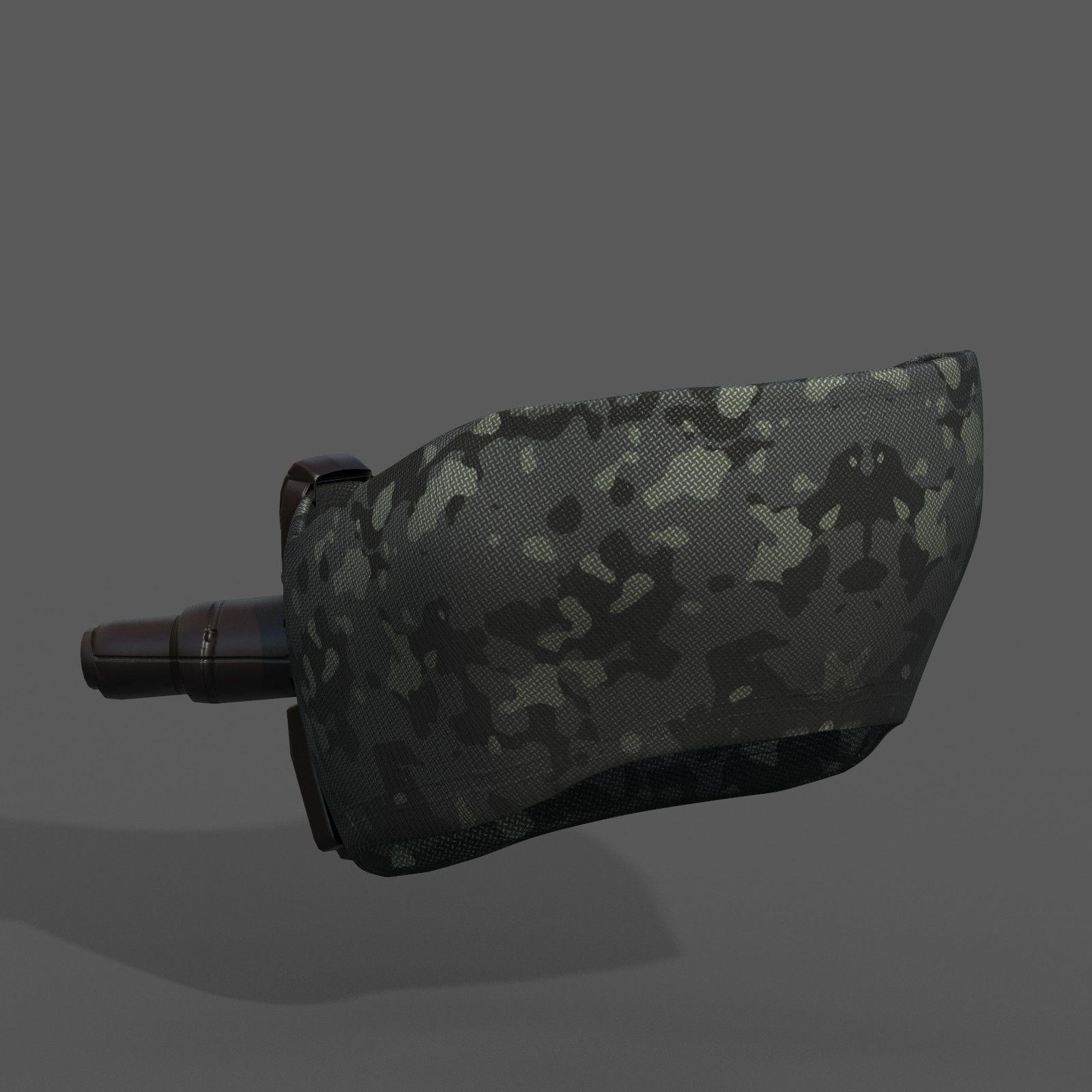 Gas mask respirator scifi futuristic 3d Low-poly 3D model_5